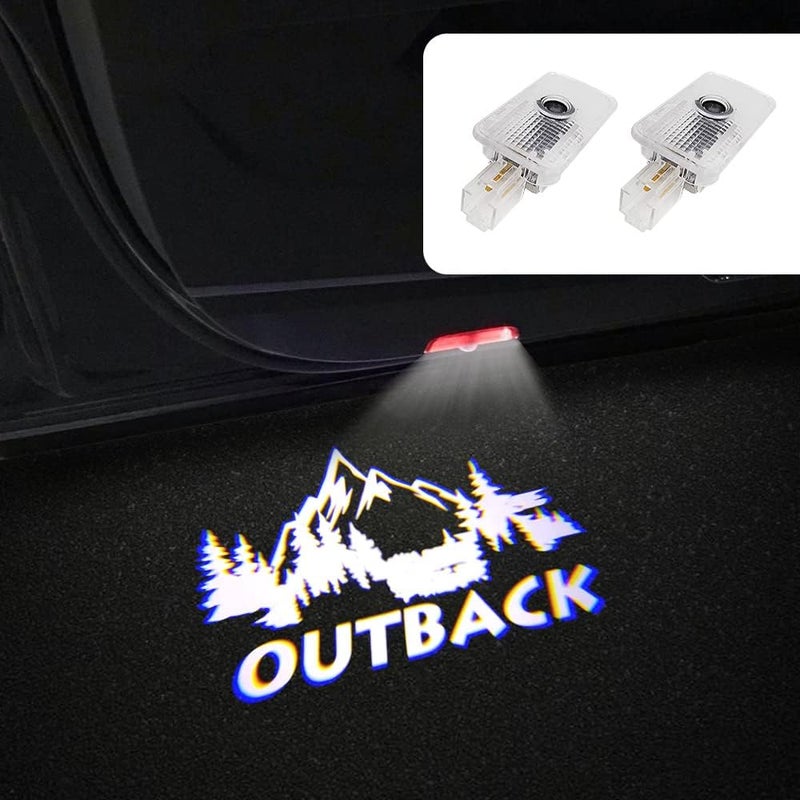 uunonaha 2 pcs Non-Fading LED Car Door Logo Lights Courtesy Projector Laser Welcome Light Ghost Shadow Outback Accessories Puddle lamp Compatible with Outback(Outback-HD) - Image 1